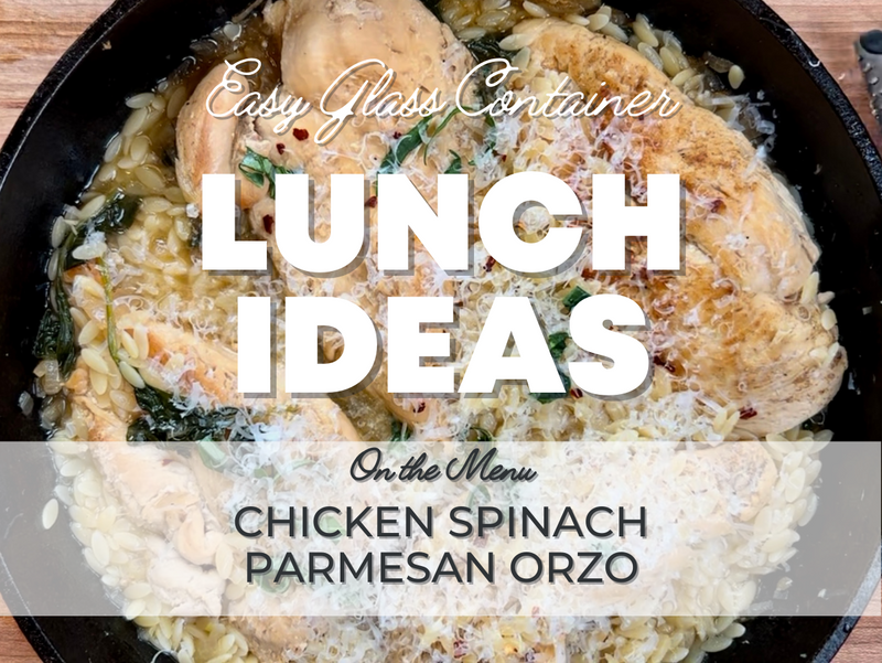 Chicken Spinach Parmesan Orzo - Healthy (and Easy) Lunch Ideas