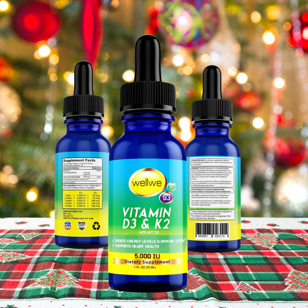 Vitamin D3 K2 Liquid Drops - Vegan, No Fillers, Non-GMO, No Taste, 1 fl oz (1 pack)