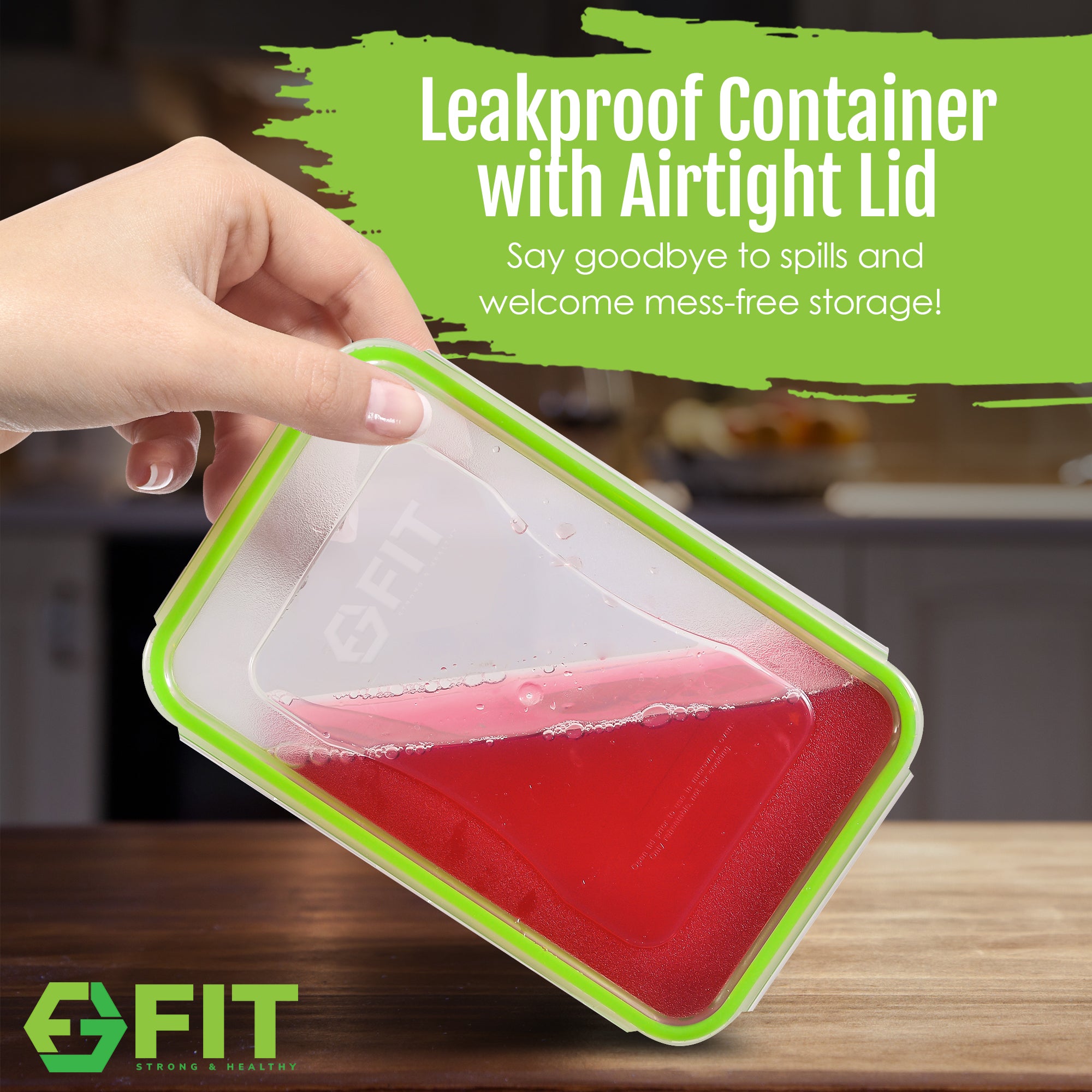 Bento Box Lunch Containers with Lids - 3 Removable Compartments (39 oz, 3 Pack) and 32 oz Glass Water Bottle with Time Marker (Lime) Bundle