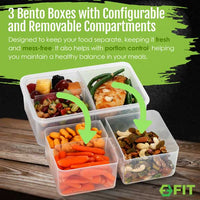 FIT Strong & Healthy tupperware sets with lids and compartments, lunch box for men and lunch box for women are designed to keep the different foods separate, keeping them fresh and mess-free. It also helps with portion control, helping you maintain a healthy balance in your meals.