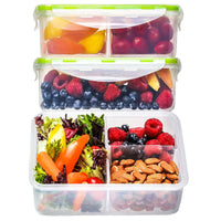 Bento Box Lunch Containers for Adults & Kids (3 Pack, 39 oz)