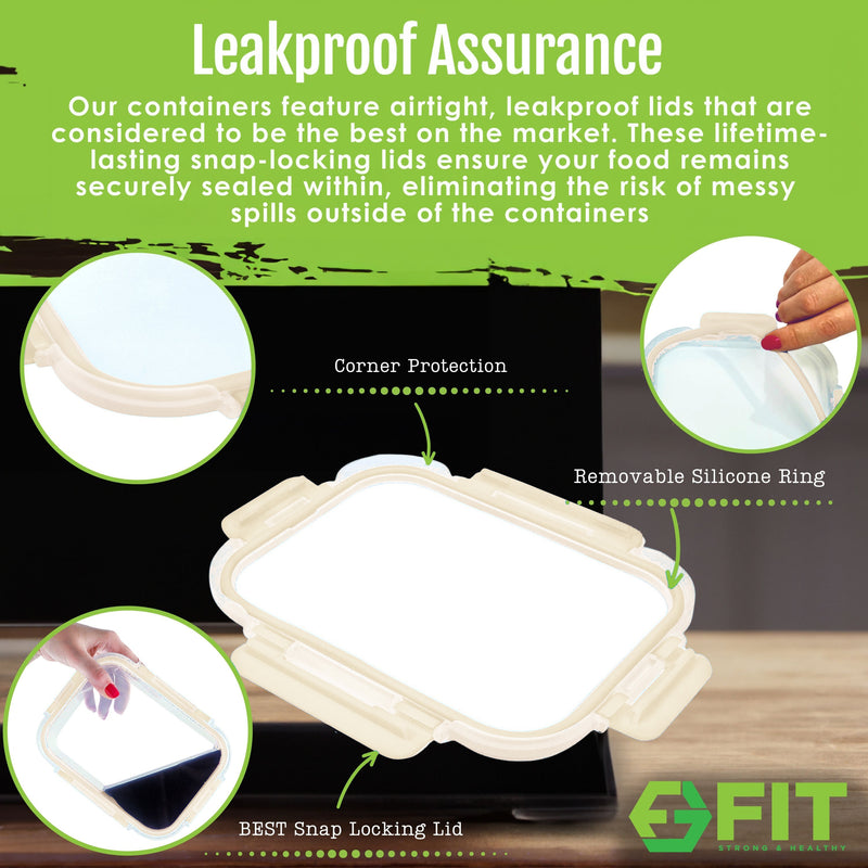 BEIGE Glass Container Lid