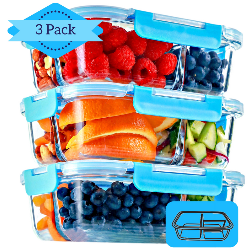 10 Pack Glass Meal Prep Containers, Food Storage Containers Lids Airtight,  Glass Microwave, Oven, Freezer and Dishwasher Safe